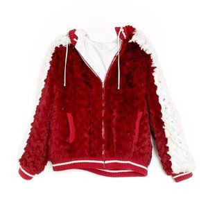 Reversible Fur Varsity Jacket